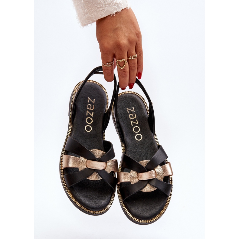 Zazoo 40382 Sandalias Mujer Piel Negro 2