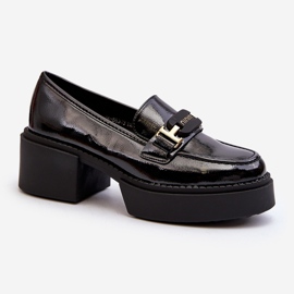 Vinceza Mocasines de mujer de charol con tacones enormes, negro Ridulvi 2