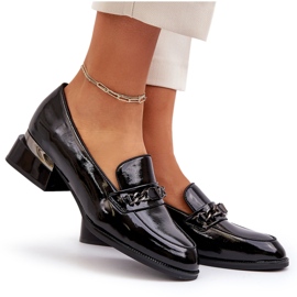 Vinceza Zapatos Mujer Charol Tacón Bajo Negro Albreide 7