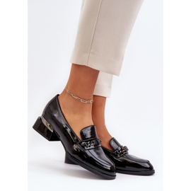 Vinceza Zapatos Mujer Charol Tacón Bajo Negro Albreide 2