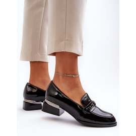 Vinceza Zapatos Mujer Charol Tacón Bajo Negro Albreide 6