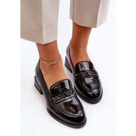 Vinceza Zapatos Mujer Charol Tacón Bajo Negro Albreide 5