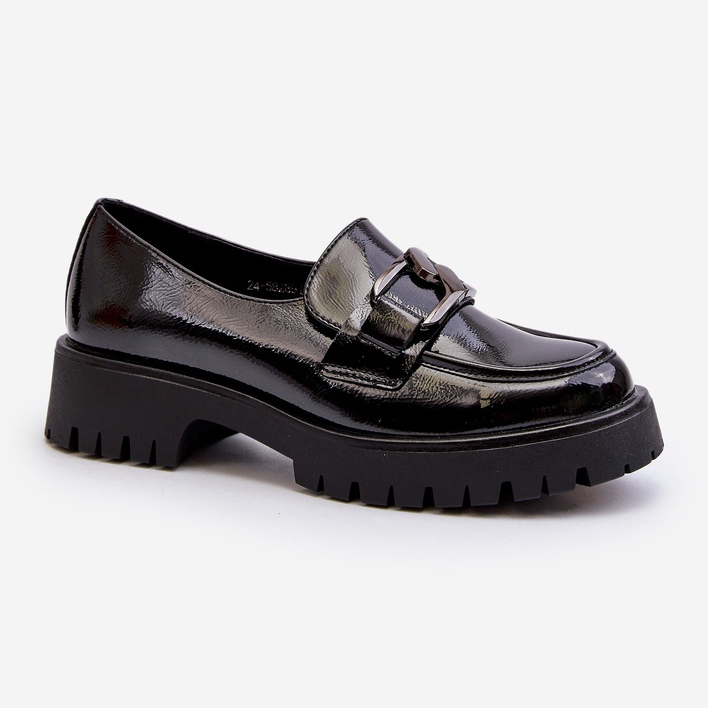 Vinceza Mocasines Mujer Charol Negro Santtes 1