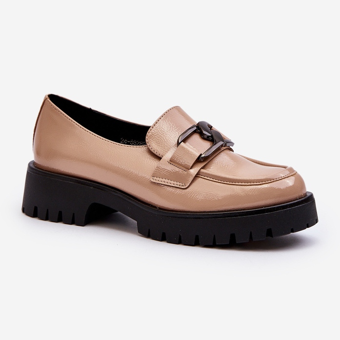 Vinceza Mocasines mujer charol Beige Santtes 1