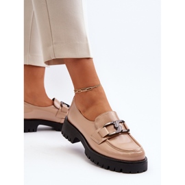 Vinceza Mocasines mujer charol Beige Santtes 5