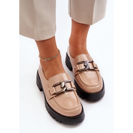 Vinceza Mocasines mujer charol Beige Santtes 7