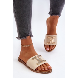 Seastar Chanclas de Mujer Beige Con Decoración Ollavia 5