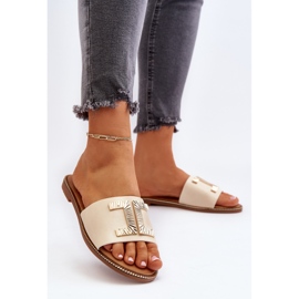 Seastar Chanclas de Mujer Beige Con Decoración Ollavia 4