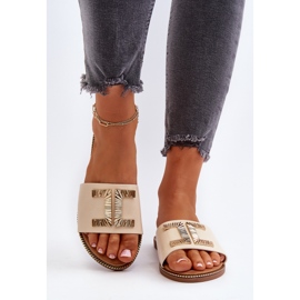 Seastar Chanclas de Mujer Beige Con Decoración Ollavia 7