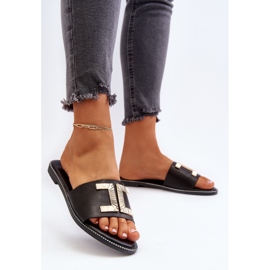 Seastar Chanclas de mujer con adorno, Negro Ollavia 3