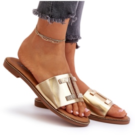 Seastar Chanclas de mujer con adorno Ollavia dorado 9