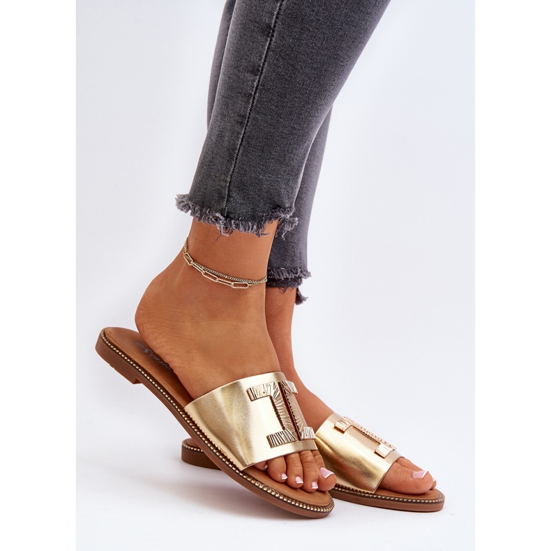 Seastar Chanclas de mujer con adorno Ollavia dorado 2