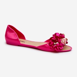 Bailarinas De Mujer De Goma Con Flores Fucsia Junikla rosado 1