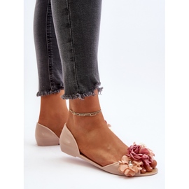 Bailarinas De Mujer De Goma Con Flores, Beige Junikla 5
