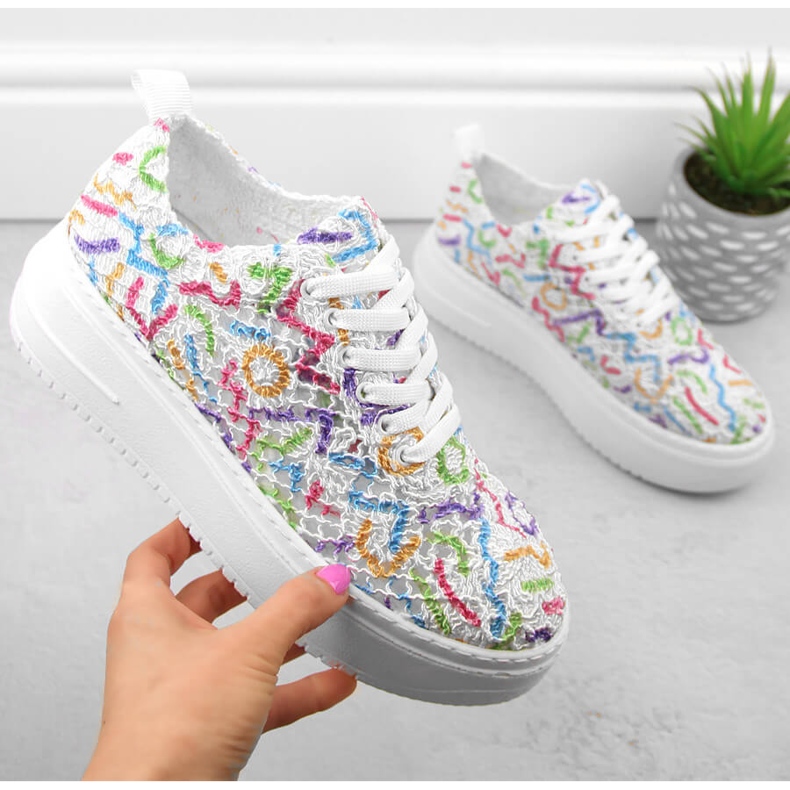 Zapatos de mujer con cordones y plataforma multicolor T.Sokolski W503 1