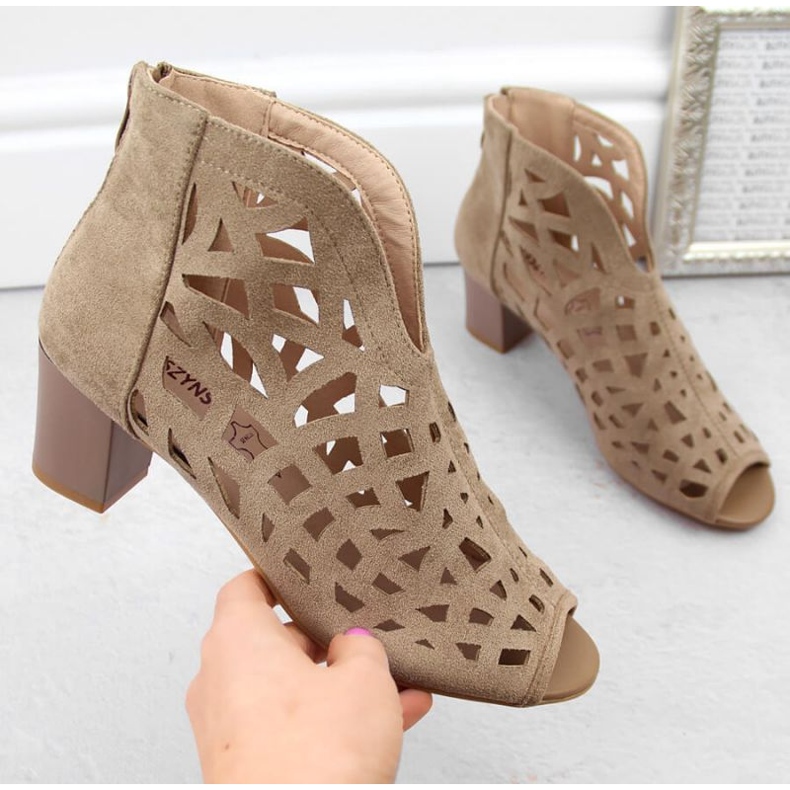 M.Daszyński W SAN32B Botines de ante, beige 2