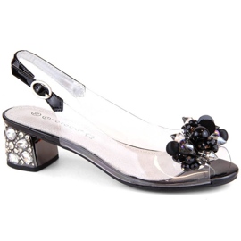 Sandalias transparentes Potocki W WOL226 negro 1