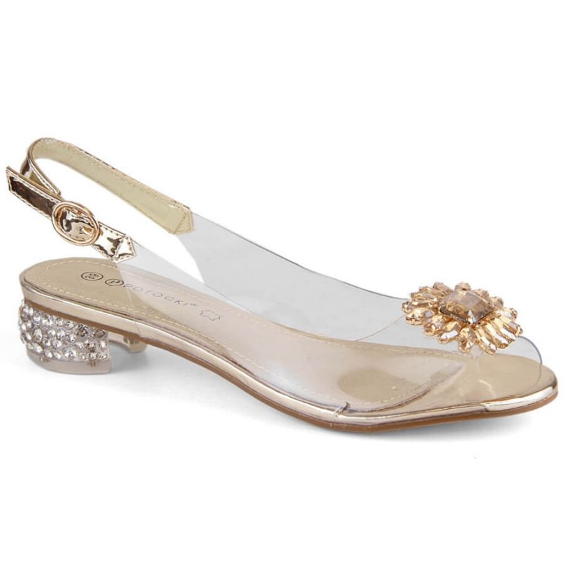 Sandalias transparentes Potocki W WOL227A dorado 1