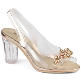 Sandalias transparentes Potocki W WOL229A dorado 1
