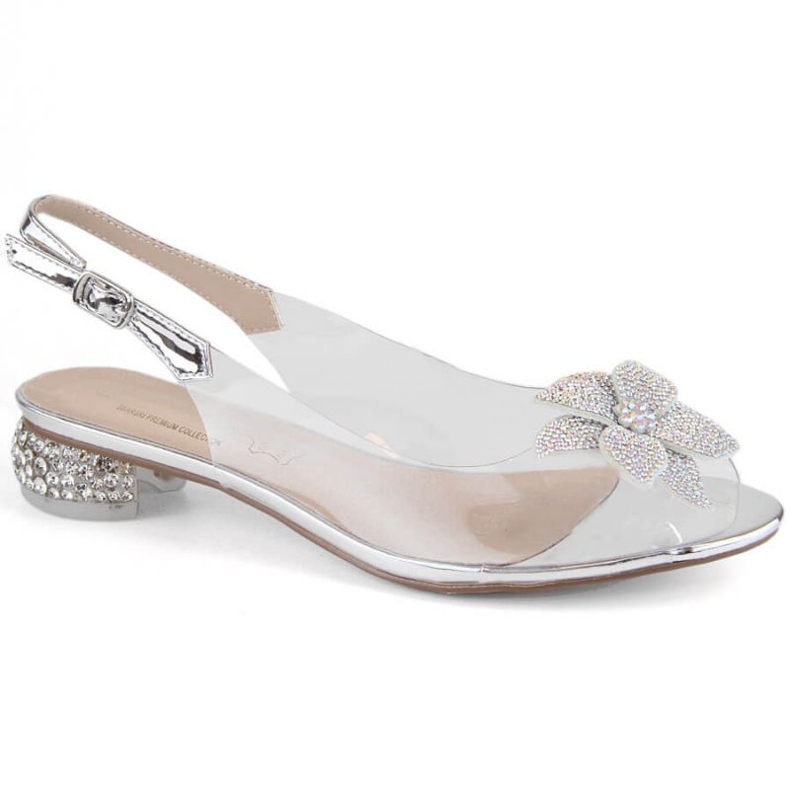 Sandalias transparentes S.Barski W OLI248B plata 1