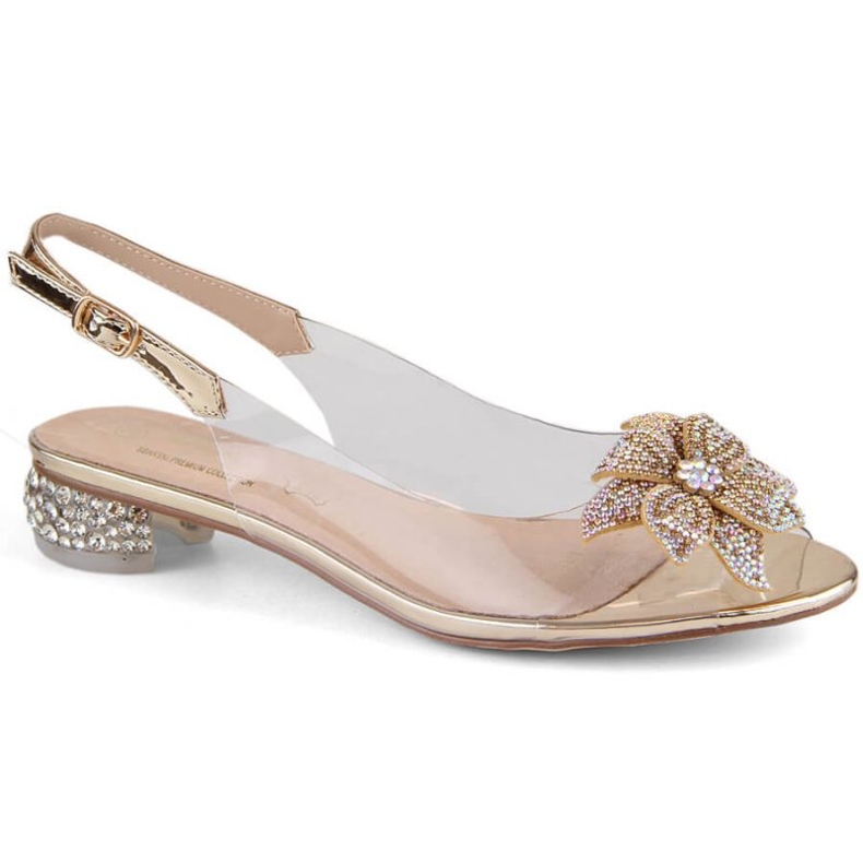 Sandalias transparentes S.Barski W OLI248C dorado 1