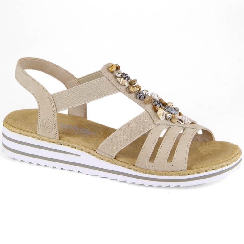 Sandalias cómodas Rieker W RKR680 beige 1