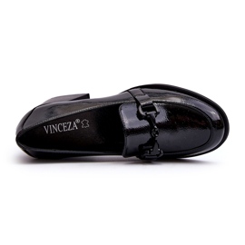 Vinceza Zapatos de tacón alto de charol negro 3