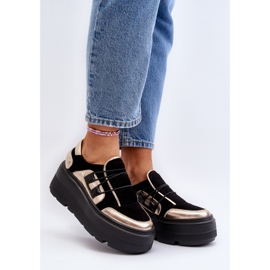 Zazoo 1833 Zapatillas De Mujer De Piel Con Suela Maciza, Negro 2