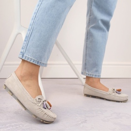 Mocasines mujer piel ante con flecos beige Filippo DP6136 6