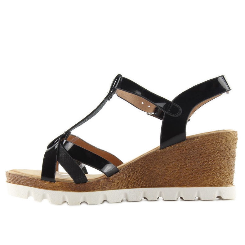 Sandalias cuña FD-76 negro 1 Sandalias cuña FD-76 negro 1