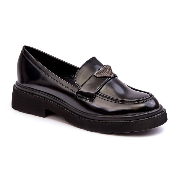 Mocasines de Tacón Plano para Mujer, Negro 1 Mocasines de Tacón Plano para Mujer, Negro 1