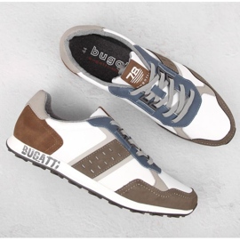 Zapatillas deportivas Bugatti INT1975 de piel blanco 5