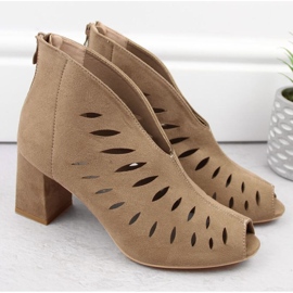 Botines de ante Potocki W WOL225B capuchino marrón 3