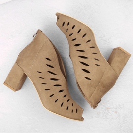 Botines de ante Potocki W WOL225B capuchino marrón 4