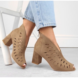 Botines de ante Potocki W WOL225B capuchino marrón 5