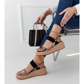 Sandalias cuña tonka negro 2