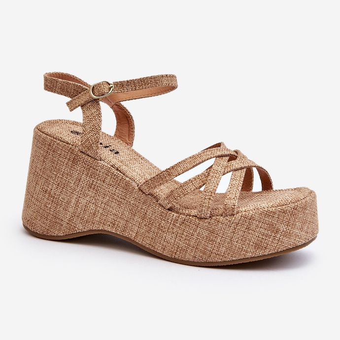 Sandalias de plataforma y cuña beige Oporia 2 Sandalias de plataforma y cuña beige Oporia 2