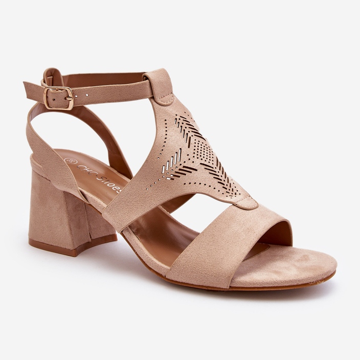 Sandalias de tacón bajo Eleriva nude beige 2