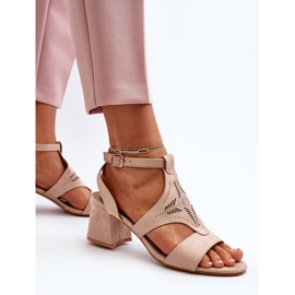 Sandalias de tacón bajo Eleriva nude beige 7