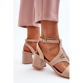 Sandalias de tacón bajo Eleriva nude beige 8