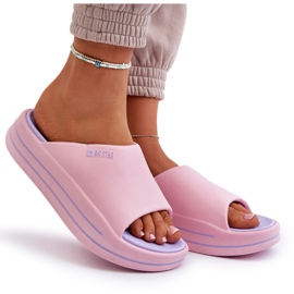 Chanclas de Mujer con Plataforma Big Star NN274A035 Rosa rosado 8
