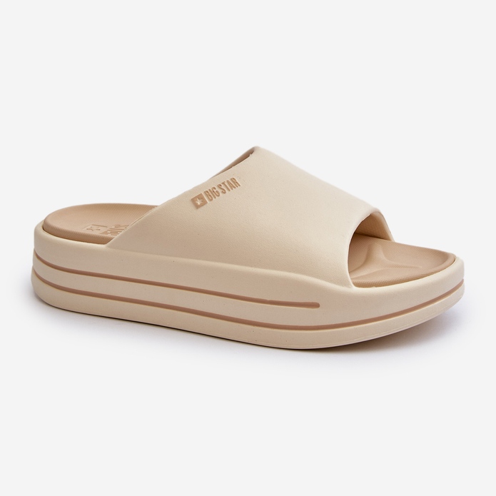 Chanclas de Mujer con Plataforma Big Star NN274A034 Beige 1
