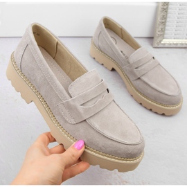 Zapatos de piel ante mocasines mujer color topo Filippo DP6090 beige 1 Zapatos de piel ante mocasines mujer color topo Filippo DP6090 beige 1