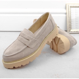 Zapatos de piel ante mocasines mujer color topo Filippo DP6090 beige 5