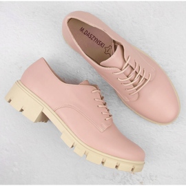 M. DASZYŃSKI Zapatos oxford mujer rosa M.Daszyński MR23119-5 rosado 4