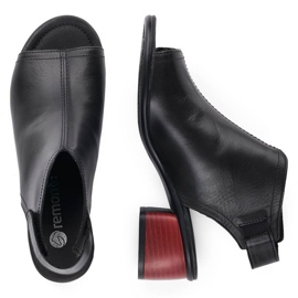 Rieker Sandalias cómodas de piel Remonte W RKR654 negro 6