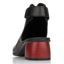 Rieker Sandalias cómodas de piel Remonte W RKR654 negro 9