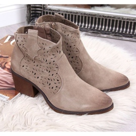 Bota cowboy piel calada S.Barski W OLI32C, beige 3