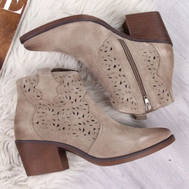 Bota cowboy piel calada S.Barski W OLI32C, beige 4