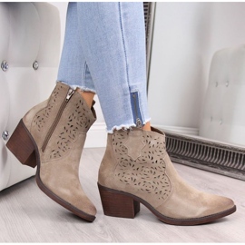 Bota cowboy piel calada S.Barski W OLI32C, beige 5